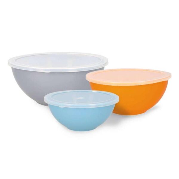 Tris ciotole con coperchio 18.5 Cm 22 Cm e 22.5 Cm Abert V601295026 1