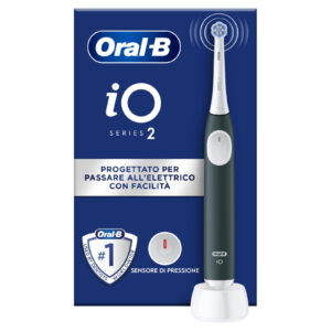 Oral-B iO 2 Spazzolino Elettrico Verde con 1 Testina di Ricambio e Micro-vibrazioni
