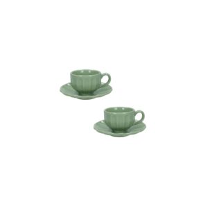 Brandani Set 2 tazzine caffè Calipso Salvia 51449B