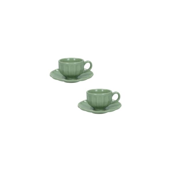 Brandani Set 2 tazzine caffe Calipso Salvia 51449B 1