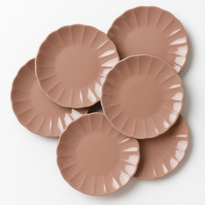 Brandani Set 6 pz piatti fondi Calipso Cipria 23 cm 51438SET