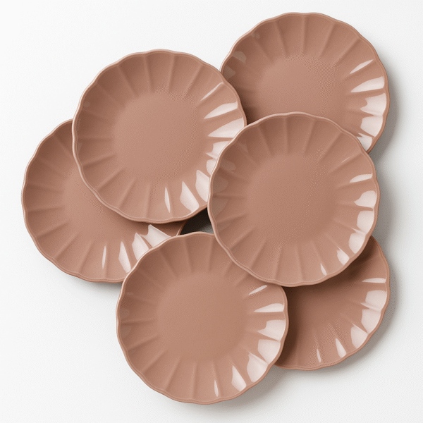 Brandani Set 6 pz piatti fondi Calipso Cipria 23 cm 51438SET 1