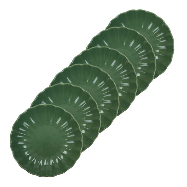 Brandani Set 6 pz piatti fondi Calipso Menta 23 cm 51466SET