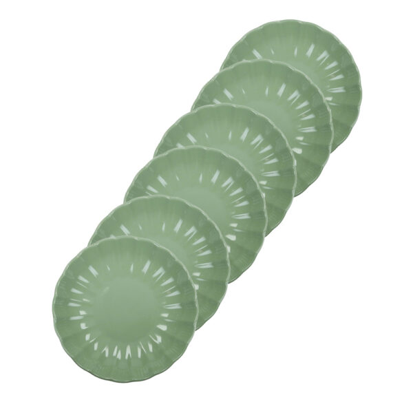Brandani Set 6 pz piatti fondi Calipso Salvia 23 cm 51445SET