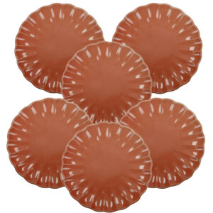 Brandani Set 6 pz piatti piani Calipso Arancione 27 cm 51451SET