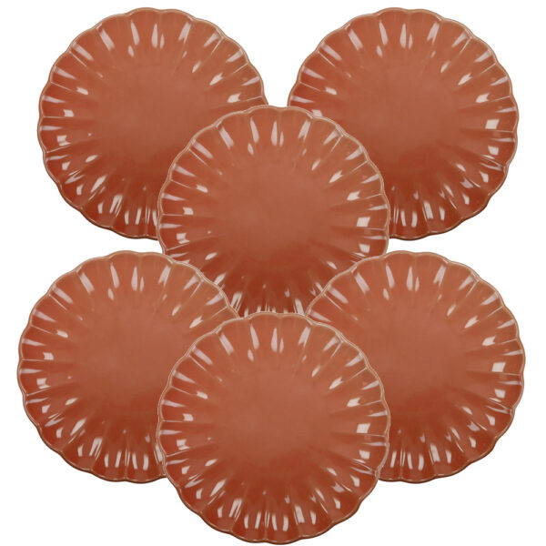 Brandani Set 6 pz piatti piani Calipso Arancione 27 cm 51451SET