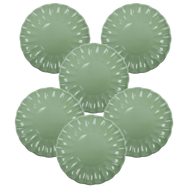 Brandani Set 6 pz piatti piani Calipso Salvia 27 cm 51444SET