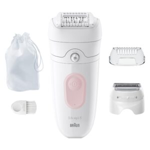 Braun Epilatore Wet&Dry 28 pinzette 2 velocità bianco + accessori + custodia SE5030