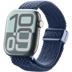 Cinturino in nylon blu per Apple Watch 38 40 41 42 mm serie 10 CellularLine SOFTAPPWATCH3840B