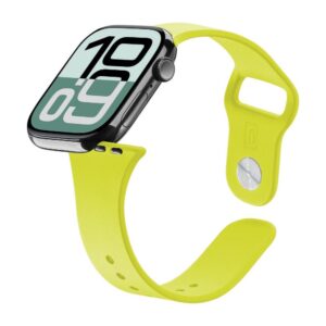Cinturino in silicone per Apple Watch 38 40 41 mm colore giallo CellularLine URBANAPPWATCH3840Y