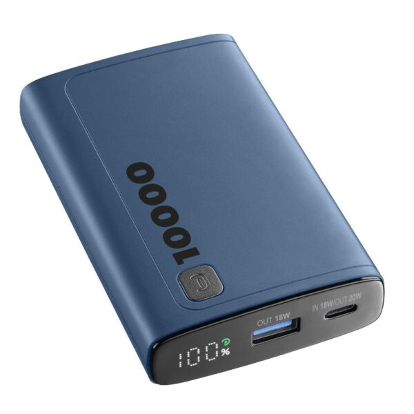 Power bank 10000mAh colore blu CellularLine PBDISPL01PD10000B
