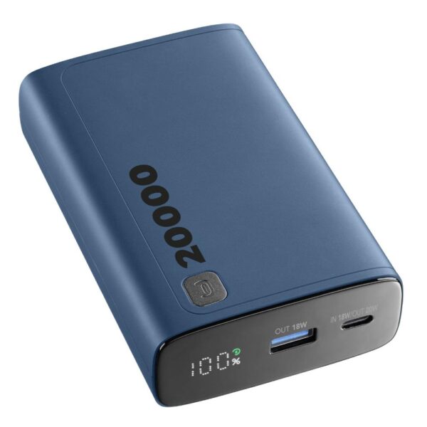 Power bank 20000mAh colore blu CellularLine PBDISPL01PD20000B