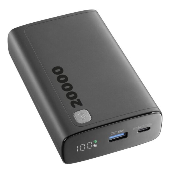 Power bank 20000mAh colore nero CellularLine PBDISPL01PD20000K
