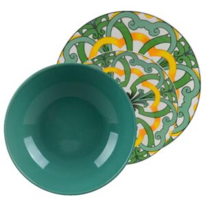 Servizio piatti 18 pezzi Portofino Verde Casa Milano 156162CAM