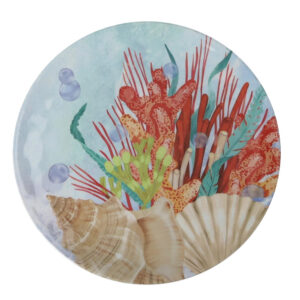Piattino Brandani Oceano in Melamina 21,5 cm Lavabile in Lavastoviglie BPA Free
