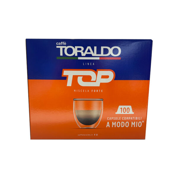 Capsule Caffe Compostabili A Modo Mio Top Forte 100Pz Toraldo 107164