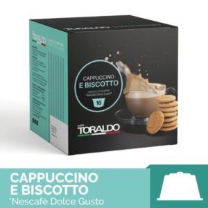 Capsule Caffè Compostabili Dolce Gusto Cappuccino e Biscotto 16Pz Toraldo 303081