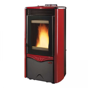 Extraflame Termostufa a pellet Duchessa Idro Steel 12kW Acciaio Bordeaux 344m³