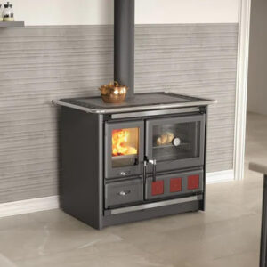 La Nordica Rosa XXL 5.0 VST Cucina a Legna 11kW Forno 78L Antracite Ghisa e Acciaio