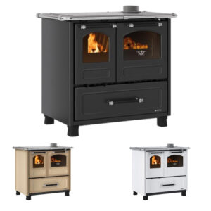 La Nordica Family 4,5 Cucina a Legna 7,5 kW Forno 41L Acciaio Porcellanato