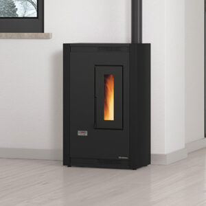 La Nordica Luisella Stufa a Pellet Ventilata 5.1 kW Nero Ghisa A+ 5 Stelle 146 m³