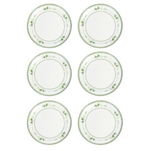 Piattini Pane e Pastry Brandani Flora Set 6 New Bone China Decori Floreali 15,5 cm