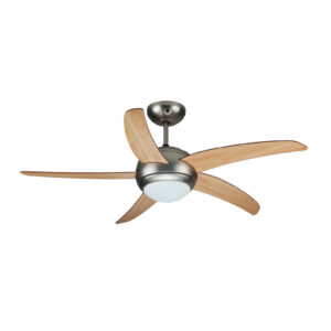 Ventilatore da soffitto Zephir 132 cm 5 pale legno frassino reversibile telecomando