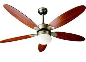 Ventilatore da soffitto Zephir ZFR9111M 132cm marrone 5 pale legno con luce e telecomando