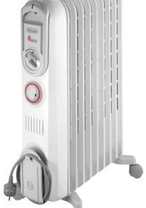 De'longhi V550920T Radiatore 2000W con Timer 24 ore e Ruote pre-montate