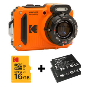 Kodak PIXPRO WPZ2 Fotocamera Digitale 16MP Zoom 4x Impermeabile Wi-Fi Arancione