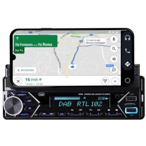 Trevi SCD 5753 DAB Autoradio 1 DIN 160W DAB+ Bluetooth USB MicroSD Supporto Smartphone