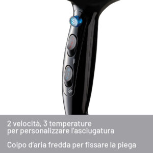 Imetec S6 2000 Asciugacapelli 2200W 2 Velocità 3 Temperature Nero Colpo Freddo 4 2 196