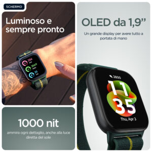 Motorola Moto Watch Fit Smartwatch Verde 1.9 Pollici OLED 8 6 190