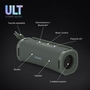 Speaker Portatile Sony ULT FIELD 1 Bluetooth 30W Impermeabile Batteria 12h Verde 8 7 105