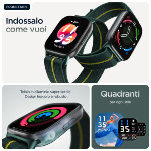 Motorola Moto Watch Fit Smartwatch Verde 1.9 Pollici OLED 9 7 155