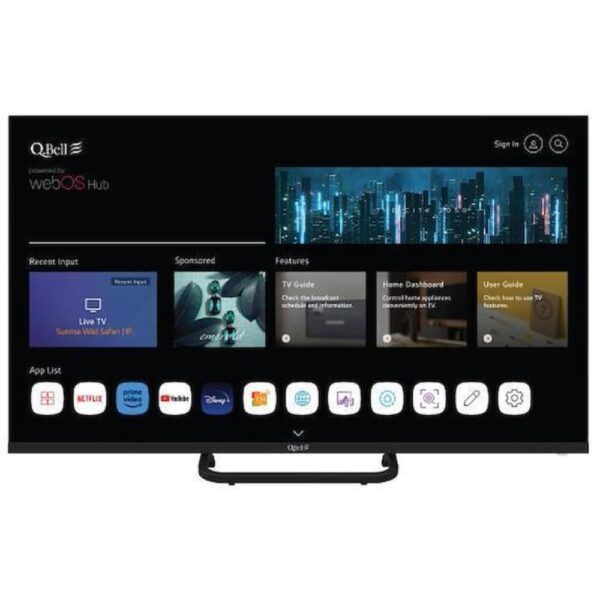 Qbell QT50UWF9A Smart TV LED 50" 4K Ultra HD webOS WiFi HDR10 DVB-T2