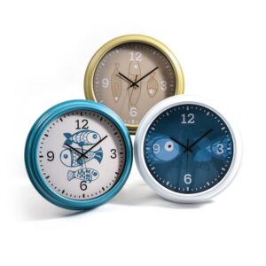 Orologio da Parete Grande 40 x 5Cm Decori Pesci Mercury 30357MEY