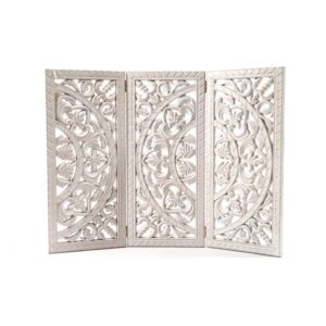 Separè da Appoggio 3 Pezzi Boho Chic in Legno H45 Mercury 17171