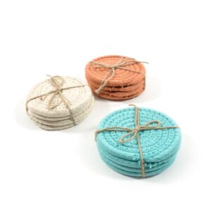 Set 4 Sottobicchieri in Corda 10Cm Colori ASSORTITI Mercury 45123MEY