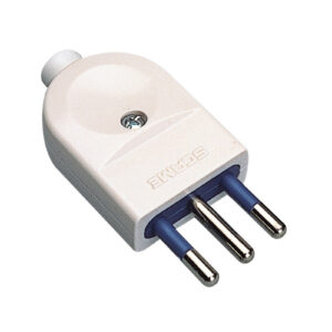 Spina Elettrica 2P+T Poly Pool Bianca