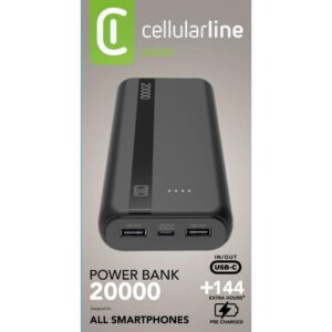 CellularLine Power Bank 20000 mAh Caricabatterie Portatile Nero