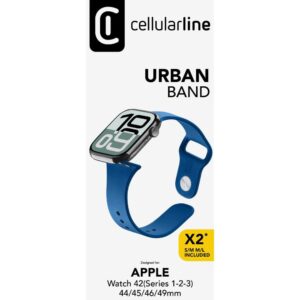 CellularLine Urban Band Cinturino Silicone Blu Apple Watch 42/44/45/49mm