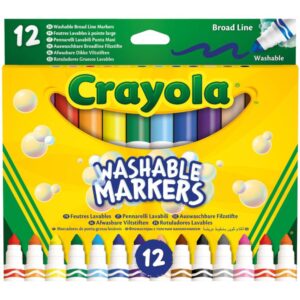 Crayola Pennarelli Maxi Lavabili, 12 Colori Assortiti