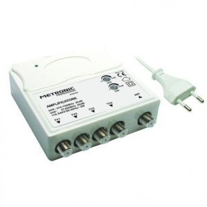 Metronic Amplificatore TV Interno 1 Ingresso 4 Uscite con Filtro 5G LTE