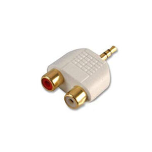 Metronic Adattatore Sdoppiatore Jack Maschio 2 RCA Femmina Bianco