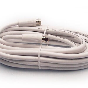 Metronic Cavo Coassiale 5 m F Maschio Bianco