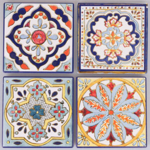 Piastrelle Decorative VILLA D'ESTE Valladolid Ceramica Lucida 20x20 cm - Set 4