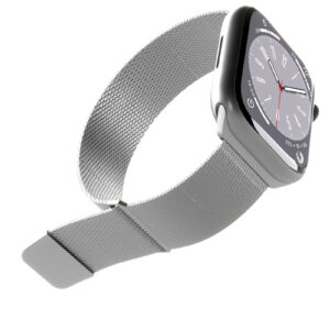 Cinturino per Orologio Puro Maglia Milanese Argento Apple Watch 42-49mm