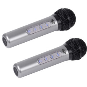 Trevi EM 415 R Set 2 Microfoni Wireless Unidirezionali 2.4GHz Nero Argento