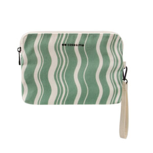 Case & Me Beauty Case Tessuto Verde Avorio
